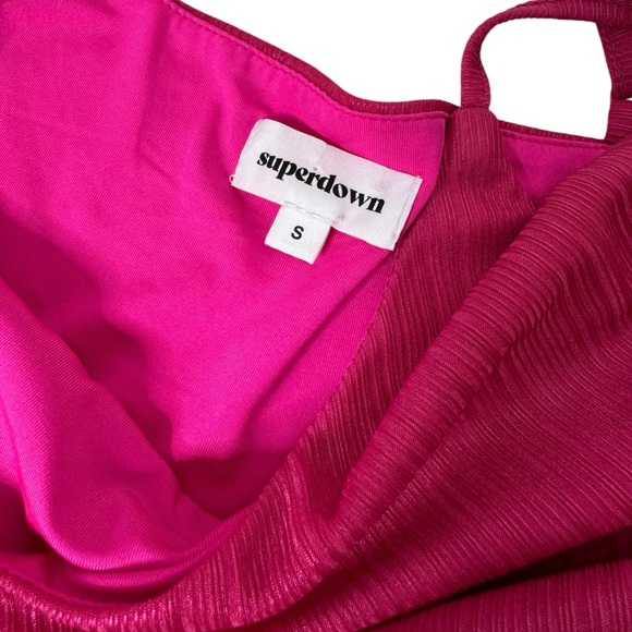 Superdown | NWOT Miyah Cut Out Dress in Pink Metallic Small - Picture 2 of 9